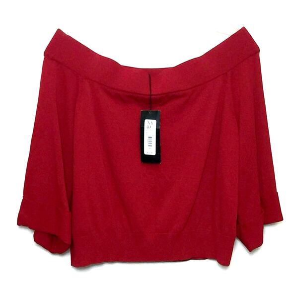 New York Company Gabrielle Union ICON Off Shoulder Sweater Top Large - Picture 2 of 5